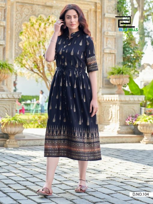 Blue Hills Gold Fish Kurti Wholesale Catalog 4 Pcs 3 510x680 - Blue Hills Gold Fish Kurti Wholesale Catalog 4 Pcs