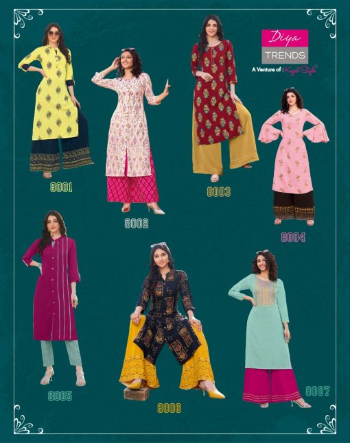 Diya Trends Bibas Vol 8 by Kajal Style Kurti with Palazzo Pant Wholesale Catalog 14 Pcs 14 510x646 - Diya Trends Biba’s Vol 8 by Kajal Style Kurti with Palazzo Pant Wholesale Catalog 14 Pcs