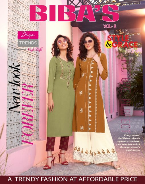 Diya Trends Bibas Vol 8 by Kajal Style Kurti with Palazzo Pant Wholesale Catalog 14 Pcs 7 510x646 - Diya Trends Biba’s Vol 8 by Kajal Style Kurti with Palazzo Pant Wholesale Catalog 14 Pcs