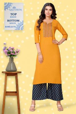 Kasturam by Kajal Style Kurti with Palazzo Pant Wholesale Catalog 10 Pcs