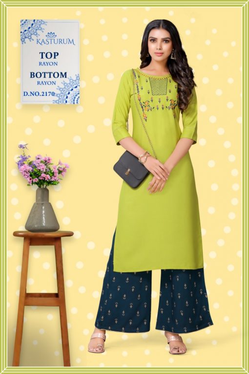 Kasturam by Kajal Style Kurti Palazzo Pant Wholesale Catalog 10 Pcs 5 510x765 - Kasturam by Kajal Style Kurti with Palazzo Pant Wholesale Catalog 10 Pcs