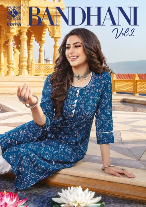 Kiana Bandhani Vol 2 Kurti with Pant Wholesale Catalog 8 Pcs 18 510x725 - Kiana Bandhani Vol 2 Kurti with Pant Wholesale Catalog 8 Pcs