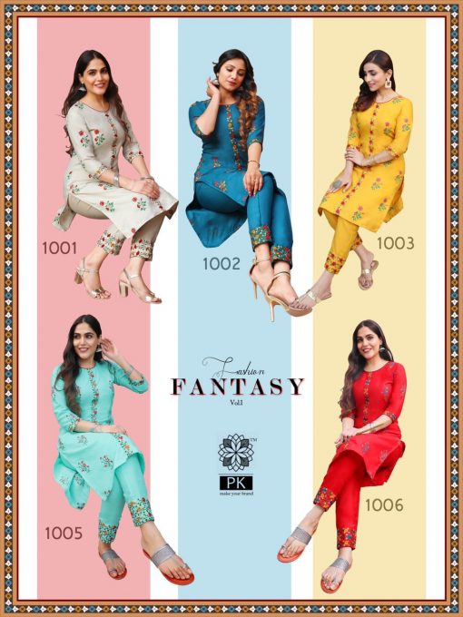 Pk Fashion Fantasy Vol 1 Kurti with Pant Wholesale Catalog 5 Pcs 12 510x680 - Pk Fashion Fantasy Vol 1 Kurti with Pant Wholesale Catalog 5 Pcs