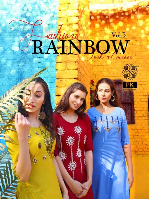 Pk Fashion Rainbow Vol 3 Kurti Wholesale Catalog 21 Pcs 1 510x680 - Pk Fashion Rainbow Vol 3 Kurti Wholesale Catalog 21 Pcs