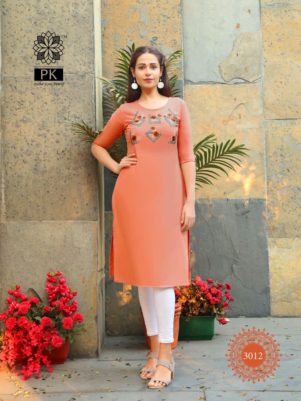 New Multi Color Printed Organza Designer Long Kurti With Dupatta – Walusha