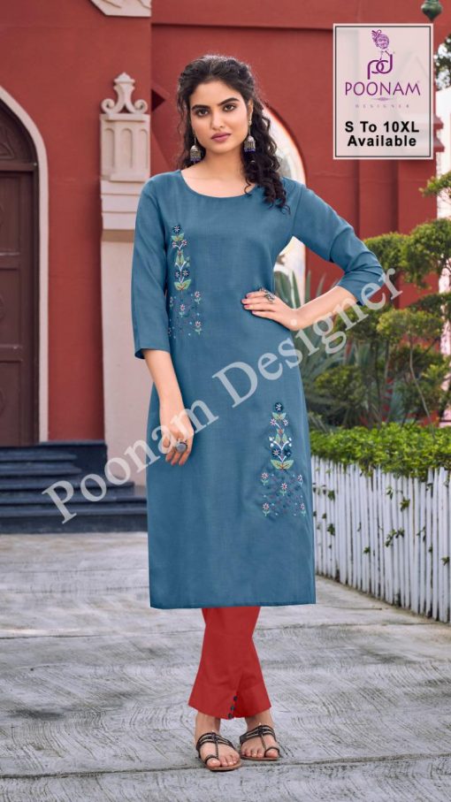 Poonam Designer Diva Vol 10 Kurti Wholesale Catalog 12 Pcs 7 510x907 - Poonam Designer Diva Vol 10 Kurti Wholesale Catalog 12 Pcs