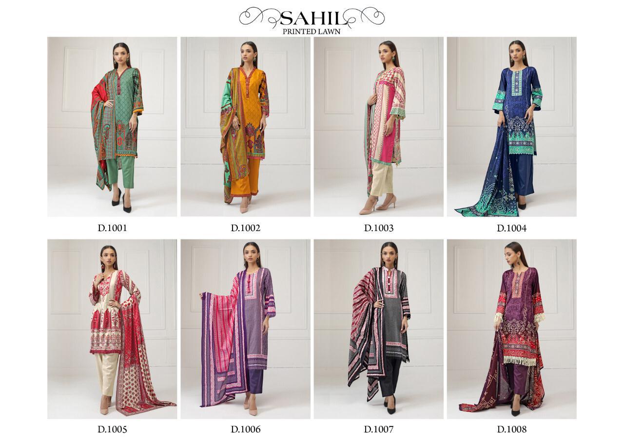 Sahil Printed Lawn Salwar Suit Wholesale Catalog 8 Pcs