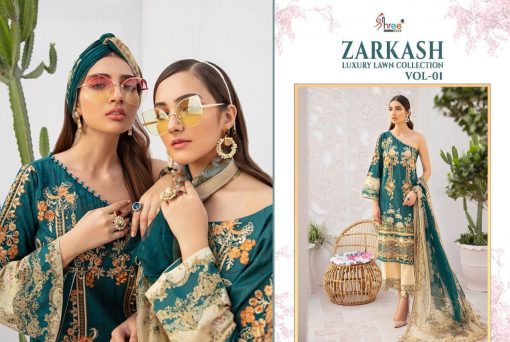 Shree Fabs Zarkash Luxury Lawn Collection Vol 1 Salwar Suit Wholesale Catalog 8 Pcs 4 510x342 - Shree Fabs Zarkash Luxury Lawn Collection Vol 1 Salwar Suit Wholesale Catalog 8 Pcs