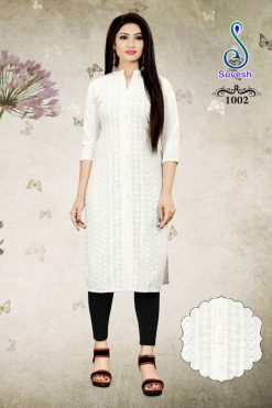 Buy White Kurtis  Tunics for Women by PARAMOUNT CHIKAN Online  Ajiocom