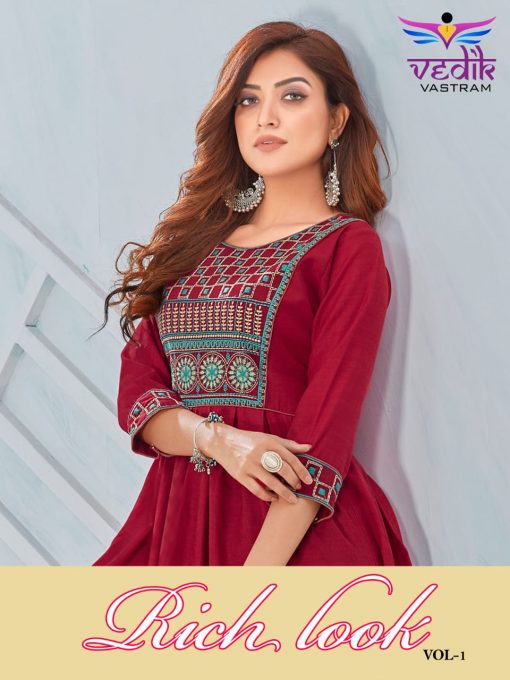 Vedik Vastram Rich Look Vol 1 Kurti with Pant Wholesale Catalog 6 Pcs 1 510x680 - Vedik Vastram Rich Look Vol 1 Kurti with Pant Wholesale Catalog 6 Pcs