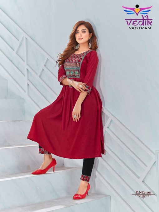 Vedik Vastram Rich Look Vol 1 Kurti with Pant Wholesale Catalog 6 Pcs 4 510x680 - Vedik Vastram Rich Look Vol 1 Kurti with Pant Wholesale Catalog 6 Pcs