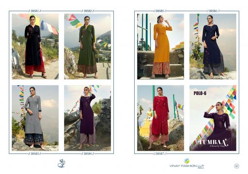 Vinay Tumbaa Polo Vol 6 Kurti with Palazzo Wholesale Catalog 7 Pcs 9 510x357 - Vinay Tumbaa Polo Vol 6 Kurti with Palazzo Wholesale Catalog 7 Pcs