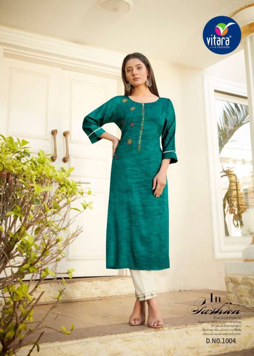 Vitara See More Kurti with Pant Wholesale Catalog 8 Pcs 1 510x714 - Vitara See More Kurti with Pant Wholesale Catalog 8 Pcs