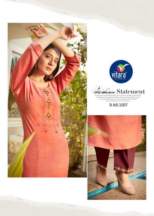 Vitara See More Kurti with Pant Wholesale Catalog 8 Pcs 4 510x714 - Vitara See More Kurti with Pant Wholesale Catalog 8 Pcs