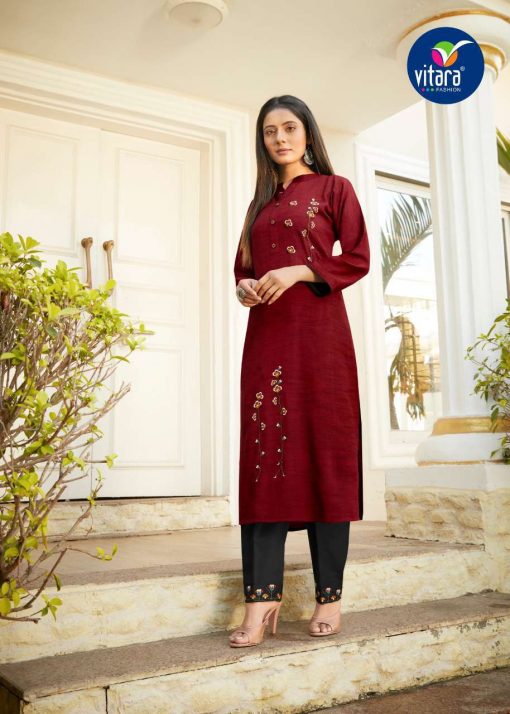 Vitara See More Kurti with Pant Wholesale Catalog 8 Pcs 7 510x714 - Vitara See More Kurti with Pant Wholesale Catalog 8 Pcs