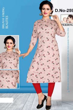 Avashya Inkline Feeding Kurtis Vol 6 Wholesale Catalog 6 Pcs