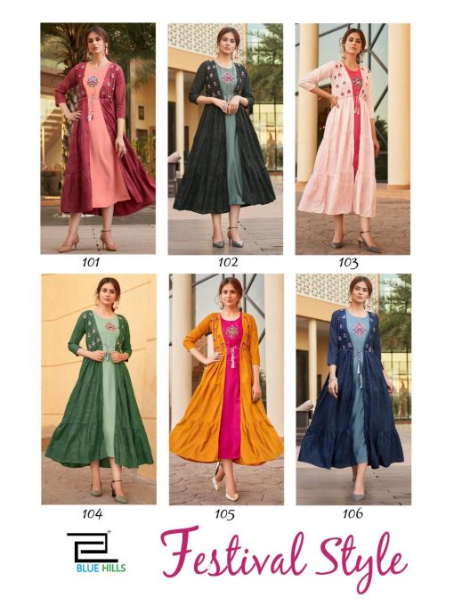 Blue Hills Festival Style Kurti Wholesale Catalog 6 Pcs 10 510x680 - Blue Hills Festival Style Kurti Wholesale Catalog 6 Pcs