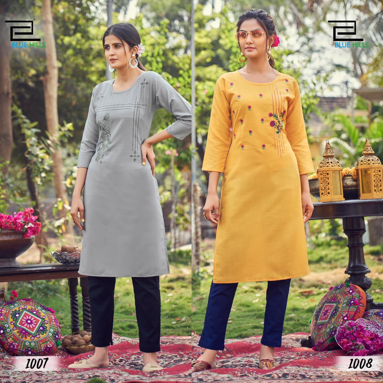 DEHLIZ TRENDS INSTAGRAM KURTI WITH PLAZO AT WHOLESALE - Pehnava Fashion Mart