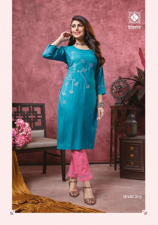 Kiana Bindia Vol 2 Kurti with Pant Wholesale Catalog 8 Pcs 4 510x725 - Kiana Bindia Vol 2 Kurti with Pant Wholesale Catalog 8 Pcs