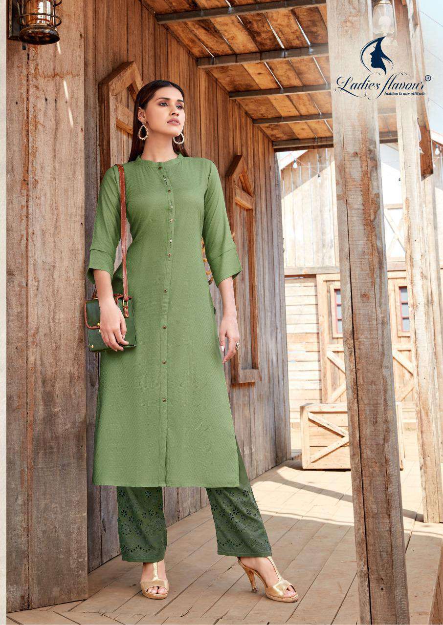 Buy FABINN Women's Nira Rayon Kurta and Plazo with Dupatta Set (Medium,  Green) at Amazon.in