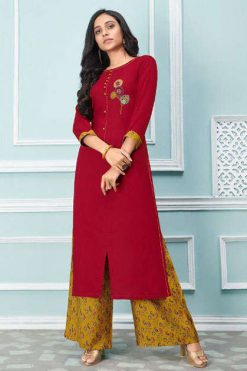 Lt Fabrics Nitya Glory Kurti with Palazzo Pant Wholesale Catalog 8 Pcs