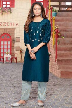 Luxuria Sitara Kurti with Pant Wholesale Catalog 5 Pcs