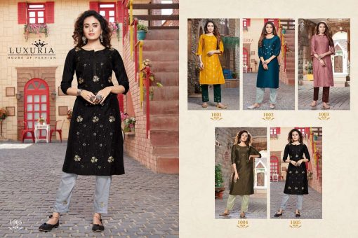 Luxuria Sitara Kurti with Pant Wholesale Catalog 5 Pcs 6 510x340 - Luxuria Sitara Kurti with Pant Wholesale Catalog 5 Pcs