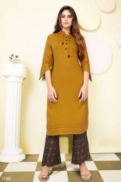 Manya Grace Kurti with Pant Palazzo Wholesale Catalog 6 Pcs