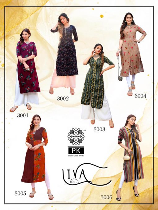 Pk Fashion Liva Vol 3 Kurti Wholesale Catalog 13 Pcs 17 510x680 - Pk Fashion Liva Vol 3 Kurti Wholesale Catalog 13 Pcs