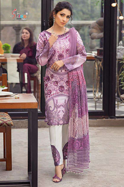 Shree Fabs Mushq Premium Lawn Collection Salwar Suit Wholesale Catalog 5 Pcs