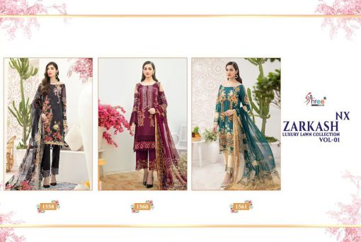 Shree Fabs Zarkash Luxury Lawn Collection Vol 1 Nx Salwar Suit Wholesale Catalog 3 Pcs 5 510x342 - Shree Fabs Zarkash Luxury Lawn Collection Vol 1 Nx Salwar Suit Wholesale Catalog 3 Pcs