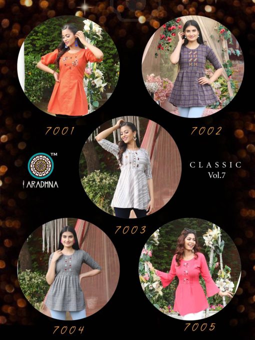 Aradhna Classic Vol 7 Tops Wholesale Catalog 10 Pcs 16 510x680 - Aradhna Classic Vol 7 Tops Wholesale Catalog 10 Pcs