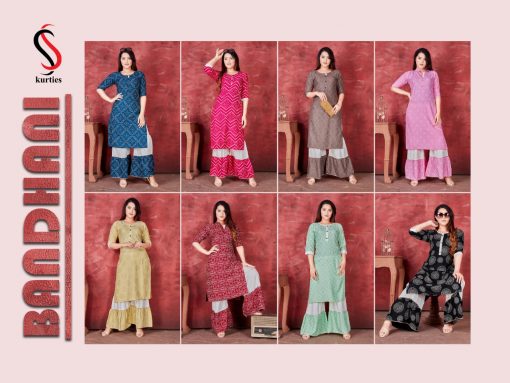 Bandhani Kurti with Sharara Wholesale Catalog 8 Pcs 10 510x383 - Bandhani Kurti with Sharara Wholesale Catalog 8 Pcs