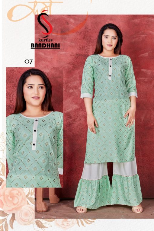 Bandhani Kurti with Sharara Wholesale Catalog 8 Pcs 2 510x765 - Bandhani Kurti with Sharara Wholesale Catalog 8 Pcs