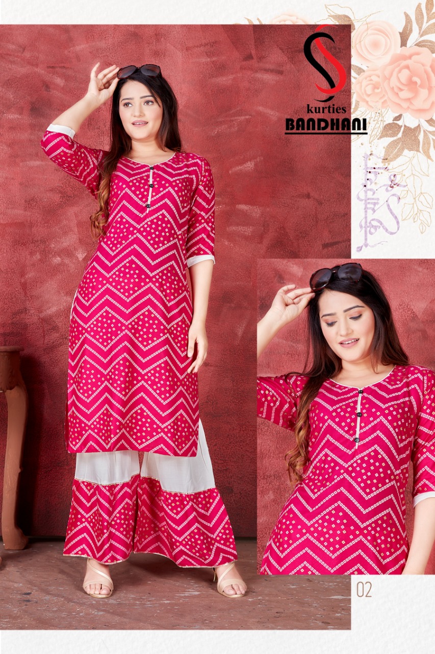 Buy Casual Wear Navy blue Bandhani Printed Chanderi Kurti Online From Surat  Wholesale Shop.