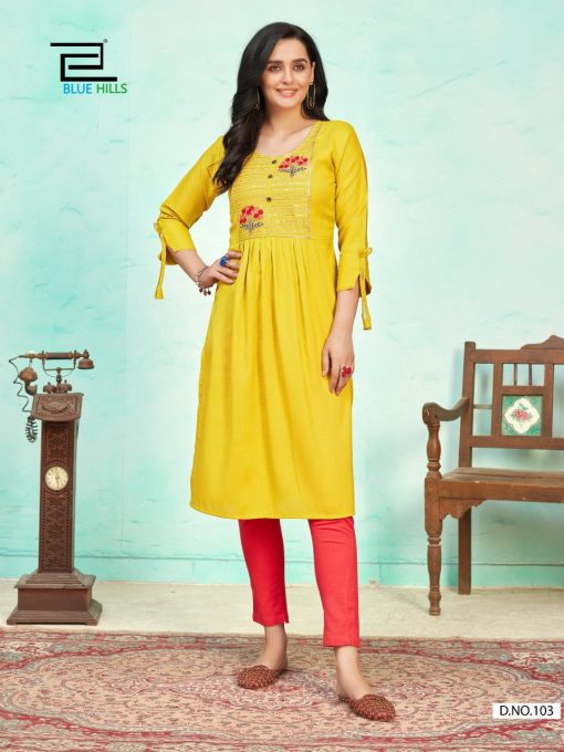 Blue Hills Lilly Kurti Wholesale Catalog 8 Pcs 3 510x680 - Blue Hills Lilly Kurti Wholesale Catalog 8 Pcs