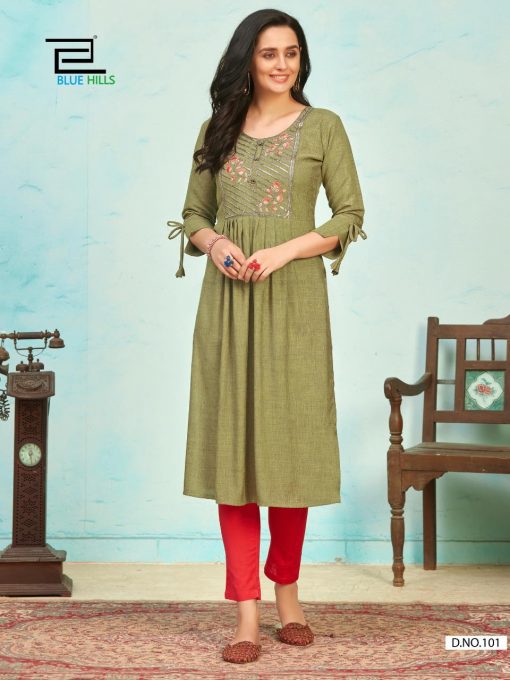 Blue Hills Lilly Kurti Wholesale Catalog 8 Pcs 4 510x680 - Blue Hills Lilly Kurti Wholesale Catalog 8 Pcs