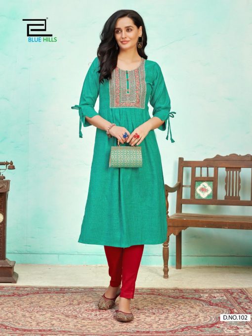 Blue Hills Lilly Kurti Wholesale Catalog 8 Pcs 5 510x680 - Blue Hills Lilly Kurti Wholesale Catalog 8 Pcs