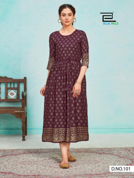 Blue Hills Mari Gold Vol 1 Kurti Wholesale Catalog 5 Pcs 6 510x680 - Blue Hills Mari Gold Vol 1 Kurti Wholesale Catalog 5 Pcs