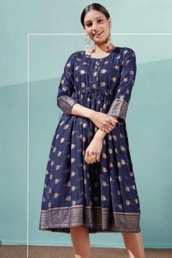 Blue Hills Shine Kurti Wholesale Catalog 10 Pcs