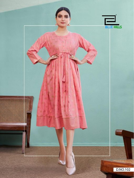 Blue Hills Shine Kurti Wholesale Catalog 10 Pcs 5 510x680 - Blue Hills Shine Kurti Wholesale Catalog 10 Pcs