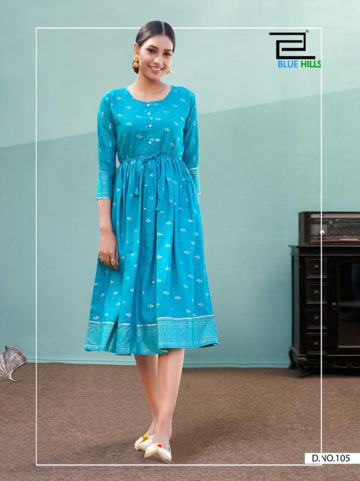 Blue Hills Shine Kurti Wholesale Catalog 10 Pcs 8 510x680 - Blue Hills Shine Kurti Wholesale Catalog 10 Pcs