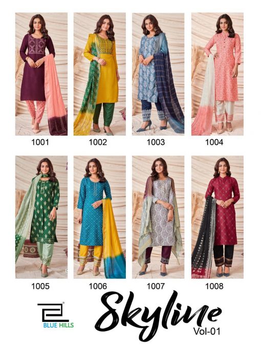 Blue Hills Skyline Vol 1 Kurti with Dupatta Bottom Wholesale Catalog 8 Pcs 10 510x680 - Blue Hills Skyline Vol 1 Kurti with Dupatta Bottom Wholesale Catalog 8 Pcs