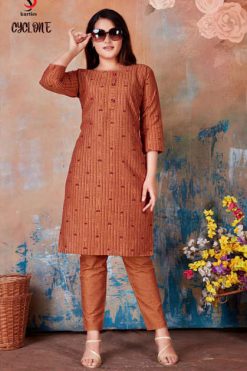 Cyclone Kurti with Pant Wholesale Catalog 6 Pcs