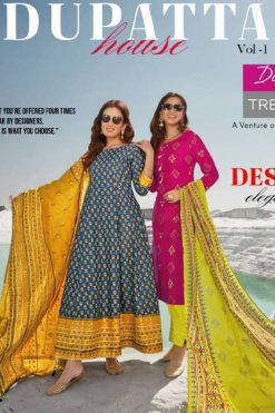 Diya Trends Dupatta House Vol 1 by Kajal Style Kurti with Dupatta Bottom Wholesale Catalog 10 Pcs