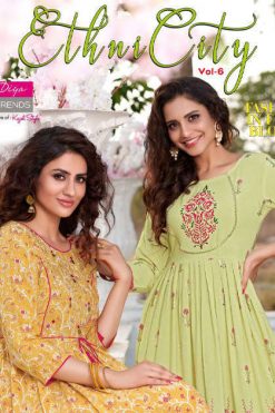 Diya Trends Ethnicity Vol 6 by Kajal Style Kurti Wholesale Catalog 10 Pcs