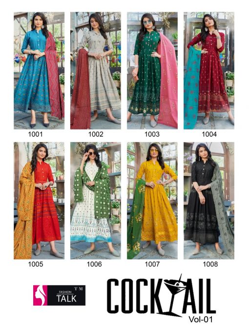 Fashion Talk Cocktail Vol 1 Kurti with Dupatta Wholesale Catalog 8 Pcs 23 510x680 - Fashion Talk Cocktail Vol 1 Kurti with Dupatta Wholesale Catalog 8 Pcs