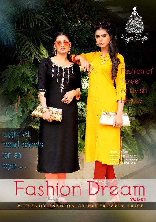 Kajal Style Fashion Dream Vol 1 Kurti with Pant Wholesale Catalog 8 Pcs 1 510x725 - Kajal Style Fashion Dream Vol 1 Kurti with Pant Wholesale Catalog 8 Pcs