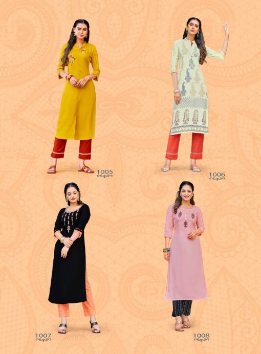 Kajal Style Fashion Dream Vol 1 Kurti with Pant Wholesale Catalog 8 Pcs 11 510x692 - Kajal Style Fashion Dream Vol 1 Kurti with Pant Wholesale Catalog 8 Pcs