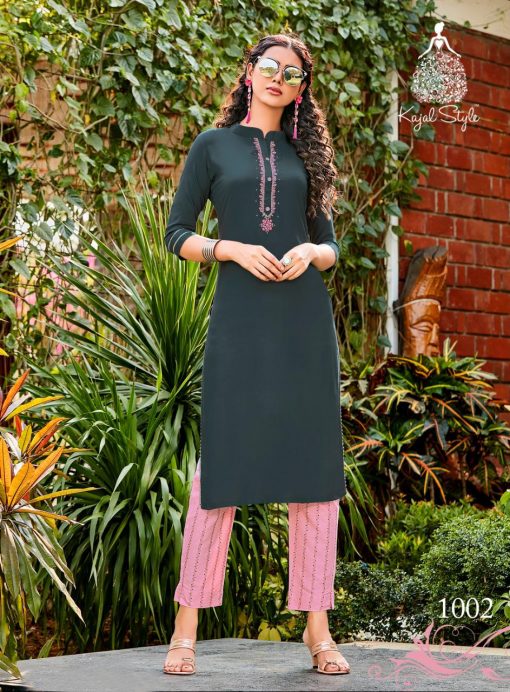 Kajal Style Fashion Dream Vol 1 Kurti with Pant Wholesale Catalog 8 Pcs 3 510x692 - Kajal Style Fashion Dream Vol 1 Kurti with Pant Wholesale Catalog 8 Pcs